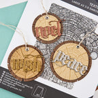 Tim Holtz Sizzix I Want It All 2026 Christmas Die, Folder and Pad Bundle wish noel peace circle cards