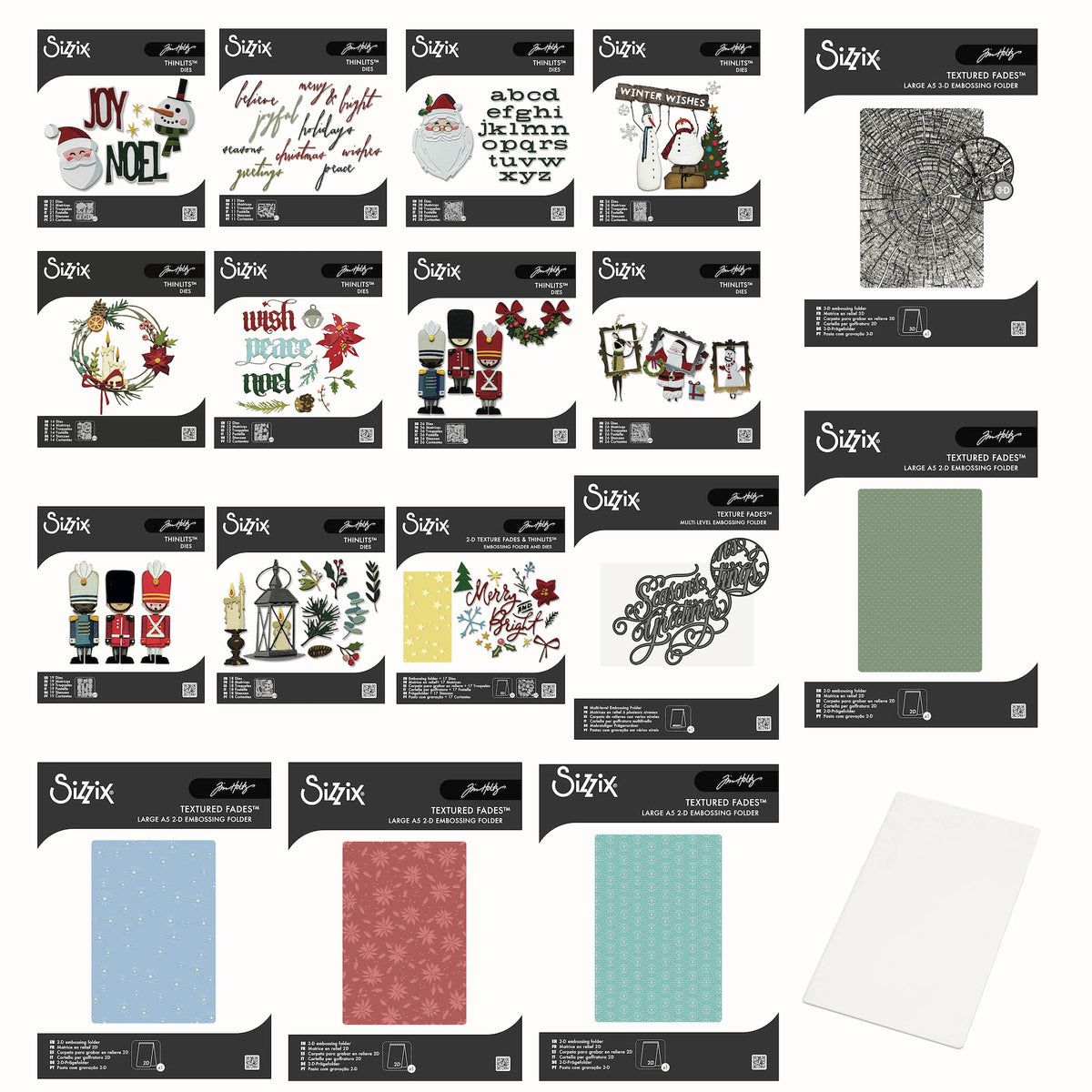 Tim Holtz Sizzix I Want It All Christmas Die, Folder and Pad Bundle