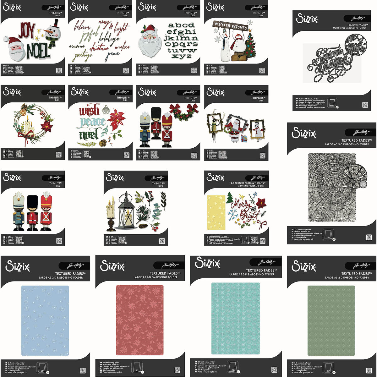Tim Holtz Sizzix I Want It All Christmas Die and Folder Bundle