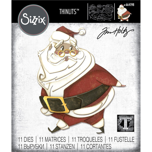 Tim Holtz Sizzix Jolly St. Nick Colorize Thinlits Dies 664198