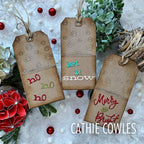 Tim Holtz Sizzix Large A5 Embossing Folder Christmas 2026 Bundle let it snow merry and bright ho ho ho tag cards cathie cowles