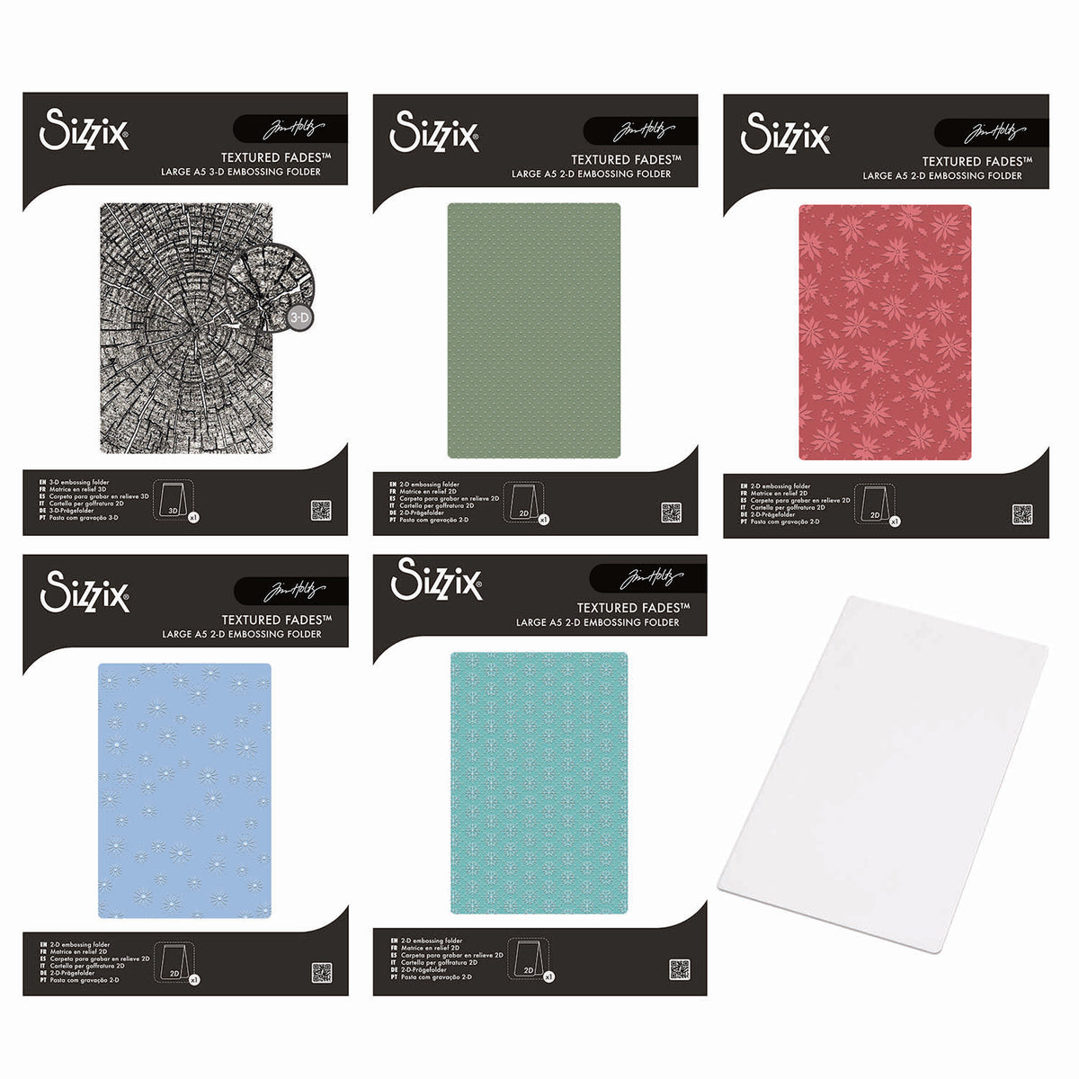 Tim Holtz Sizzix Large A5 Embossing Folder and Pad Christmas 2026 Bundle