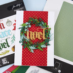 Tim Holtz Sizzix Large A5 Embossing Folder and Pad Christmas 2026 Bundle noel christmas wreath card pete hughes