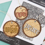 Tim Holtz Sizzix Large A5 Embossing Folder and Pad Christmas 2026 Bundle wood grain circle noel peace wish cards