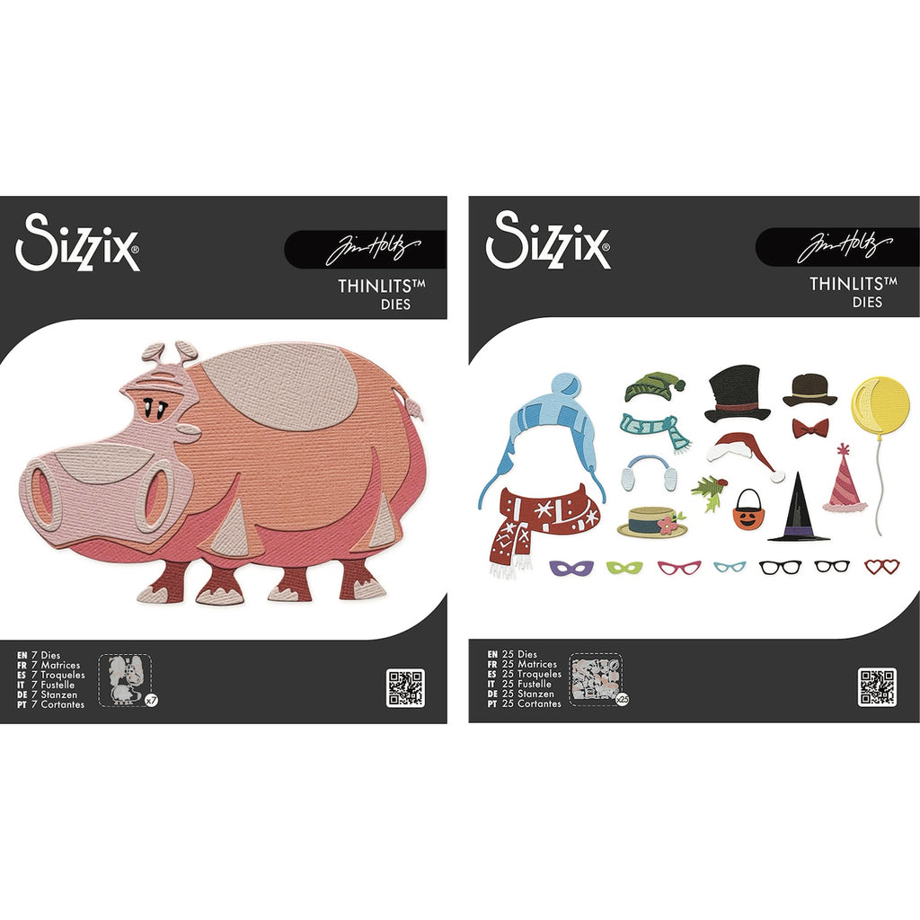 Tim Holtz Sizzix Large Bernice and Accessories Colorize Thinlits Die Bundle