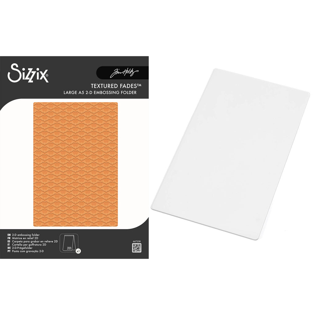 Tim Holtz Sizzix Large Embossing Folder Batground and Pad Bundle