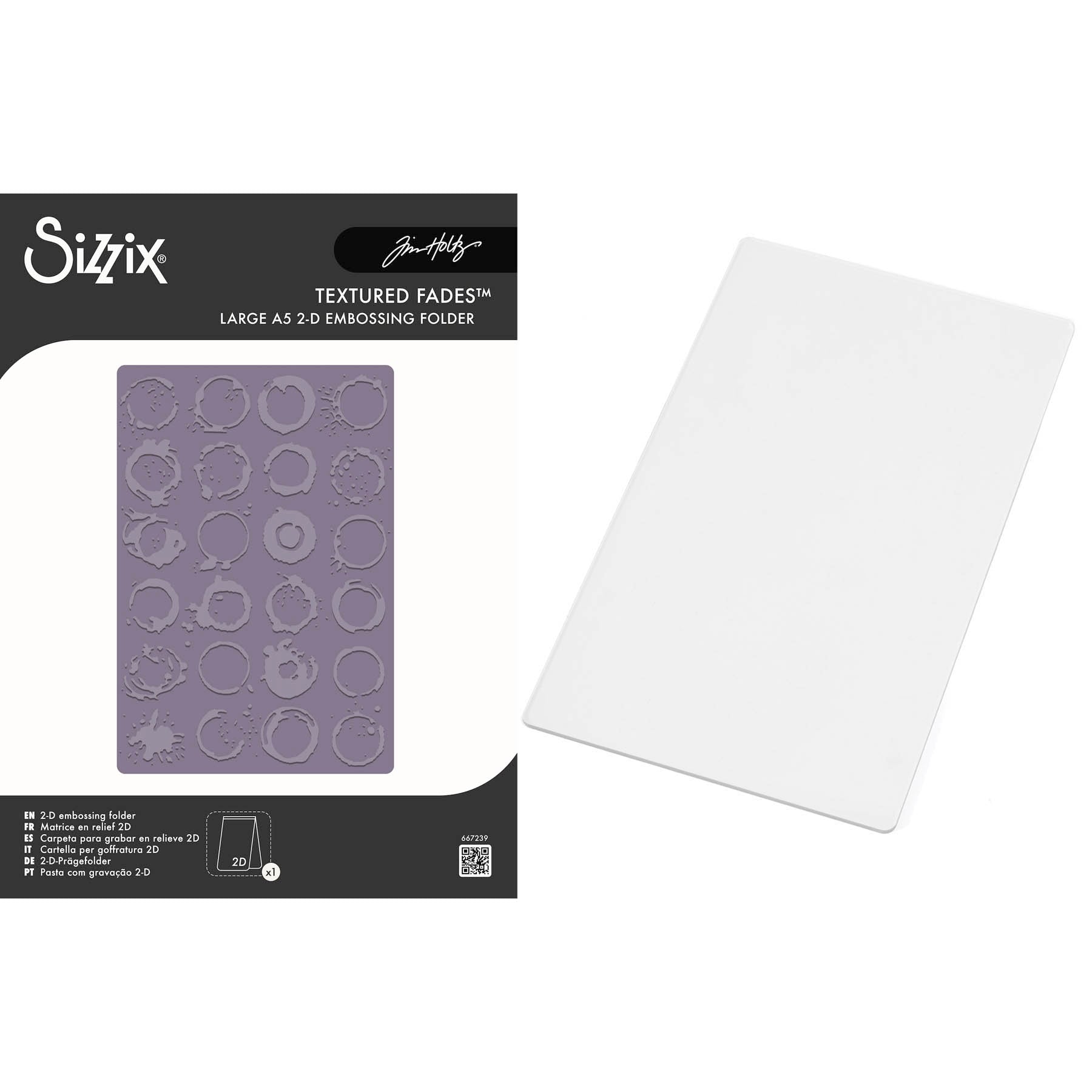 Tim Holtz Sizzix Large Embossing Folder Ringer and Pad Bundle