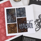 Tim Holtz Sizzix Large Embossing Folder Vault Snowflakes 3 and Pad Bundle season's greetings wish card pete hughes