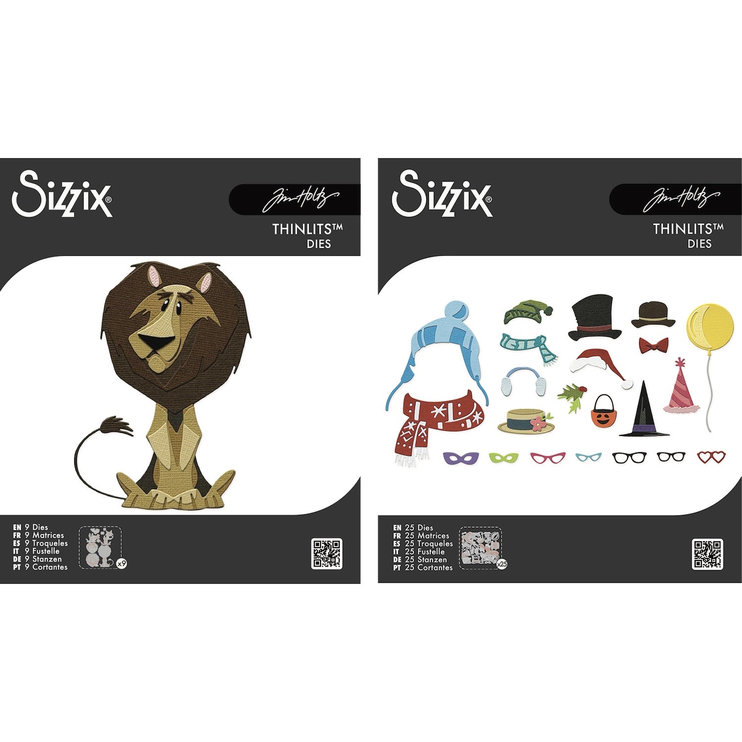 Tim Holtz Sizzix Large Harrison and Accessories Colorize Thinlits Die Bundle