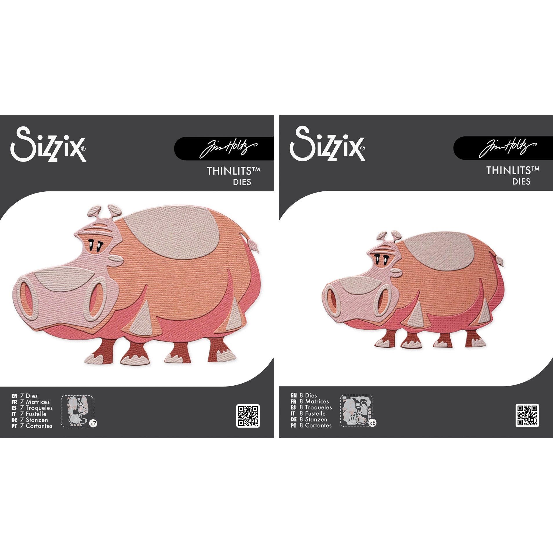 Tim Holtz Sizzix Large and Mini Bernice Colorize Thinlits Die Bundle