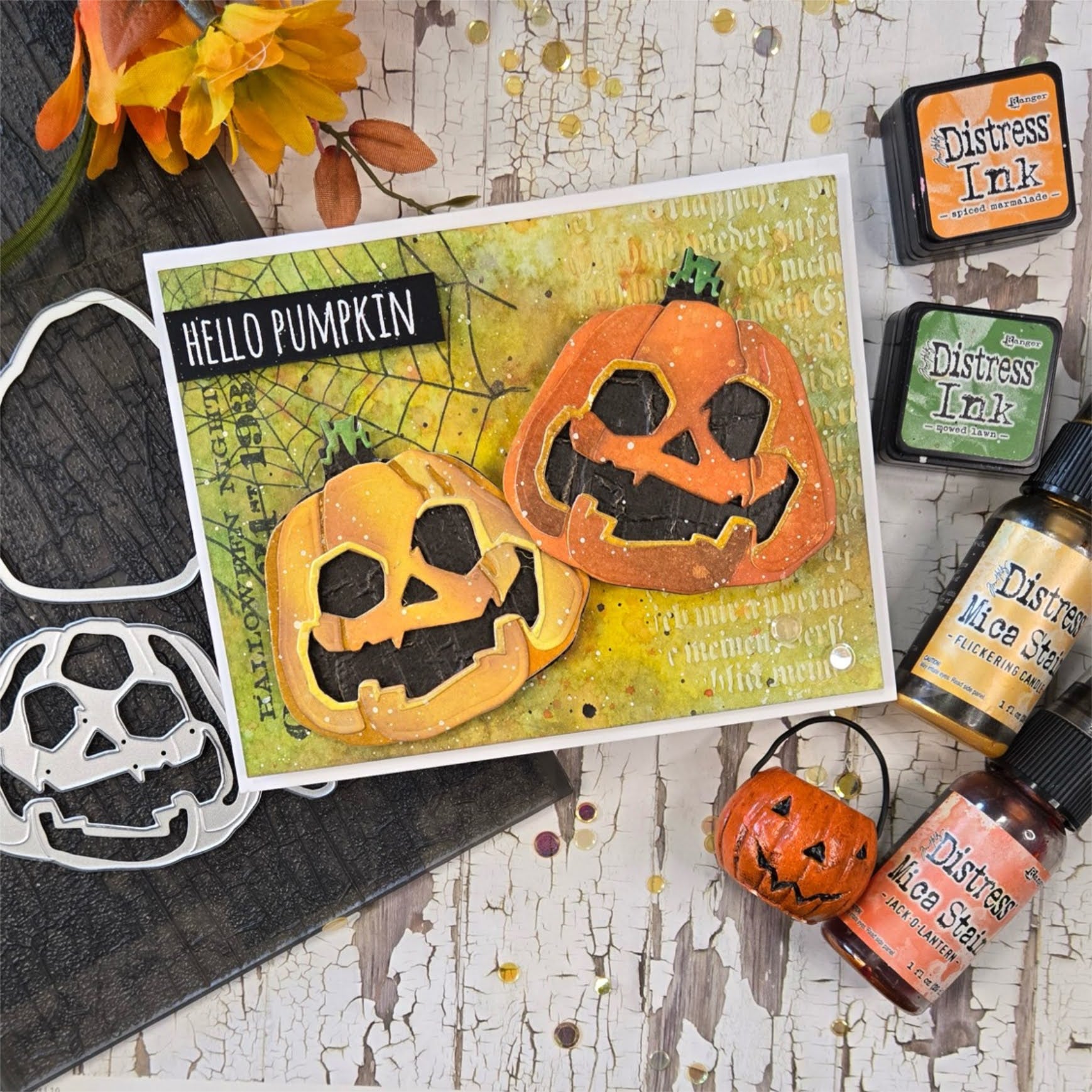 Tim Holtz Sizzix Layered Jack-O-Lantern Thinlits Die 662373 hello