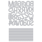 Tim Holtz Sizzix Letterboard Sidekick Dies and Texture Fade 666859 line art