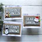 Tim Holtz Sizzix Letterboard Sidekick Dies and Texture Fade 666859 santa