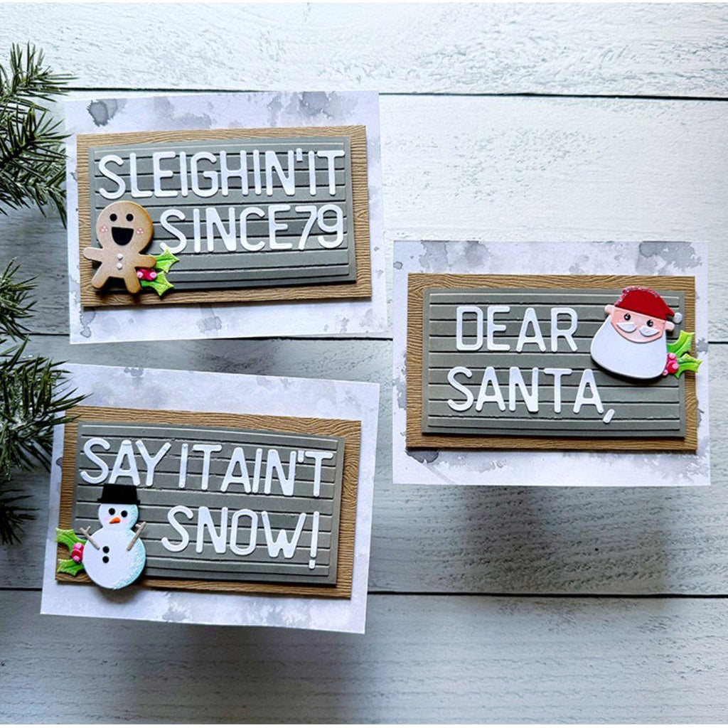 Tim Holtz Sizzix Letterboard Sidekick Dies and Texture Fade 666859 santa