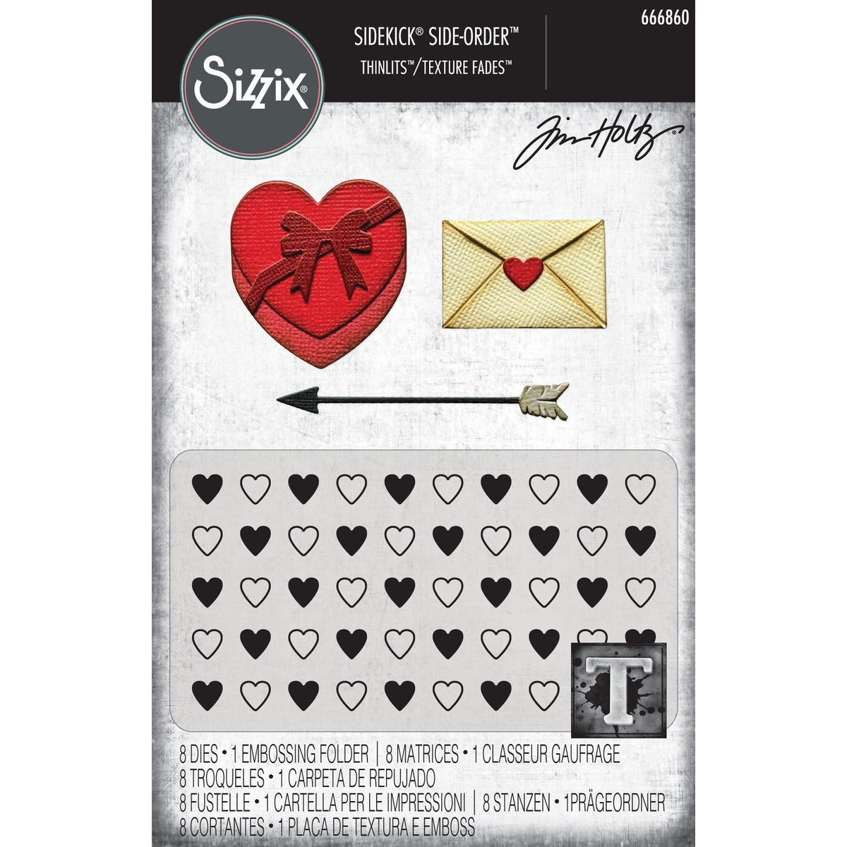 Tim Holtz Sizzix Love Notes Sidekick Dies and Texture Fade 666860 ...