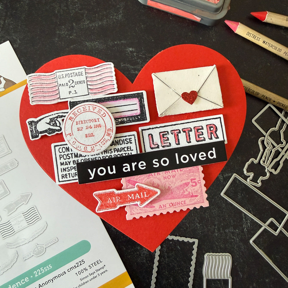 Tim Holtz Sizzix Love Notes Sidekick Dies and Texture Fade 666860 you are so loved | color-code:ALT04
