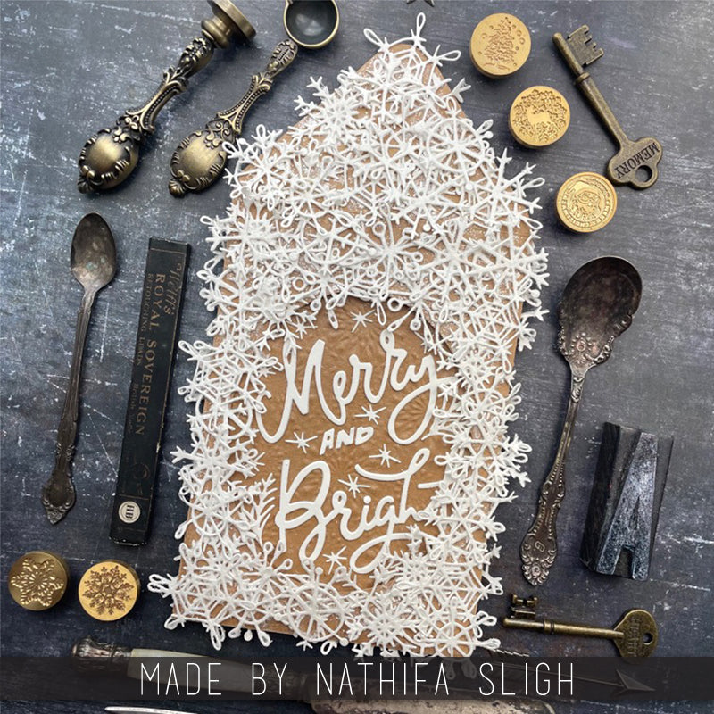 Tim Holtz Sizzix Merry & Bright Thinlits Dies 664739 flakes