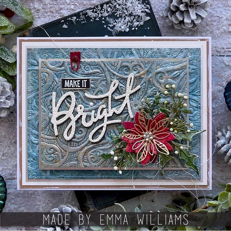 Tim Holtz Sizzix Merry & Bright Thinlits Dies 664739 poinsettia