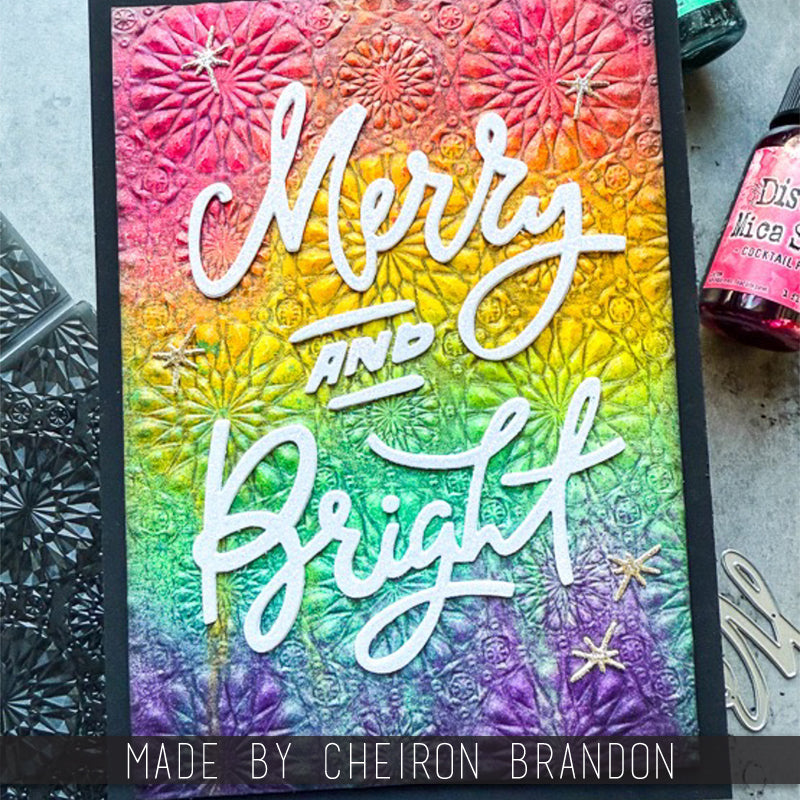 Tim Holtz Sizzix Merry & Bright Thinlits Dies 664739 rainbow