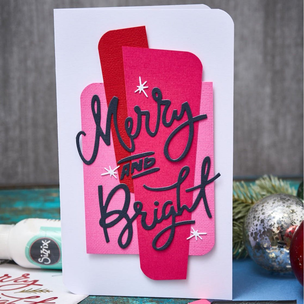 Tim Holtz Sizzix Merry & Bright Thinlits Dies 664739 red