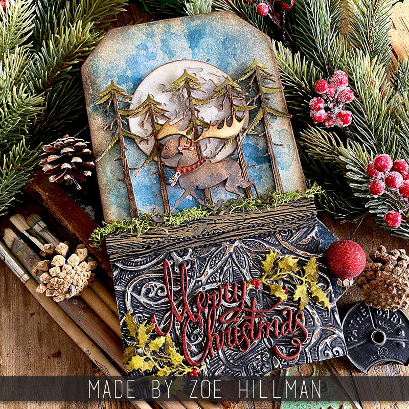 Tim Holtz Sizzix Merry Moose Thinlits Die 663103 moon | color-code:ALT01
