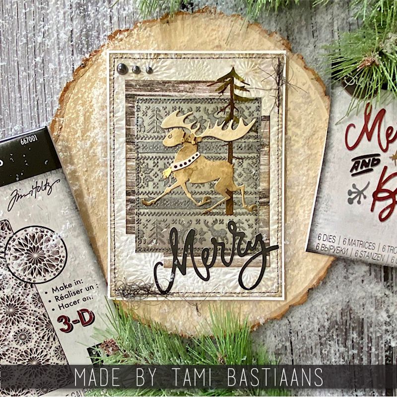 Tim Holtz Sizzix Merry Moose Thinlits Die 663103 sweater