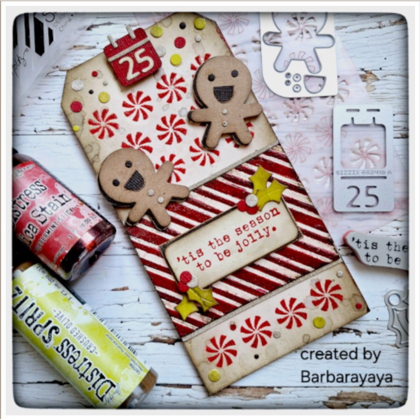 Tim Holtz Sizzix Mini Christmas Things Thinlits Die 662418 calendar