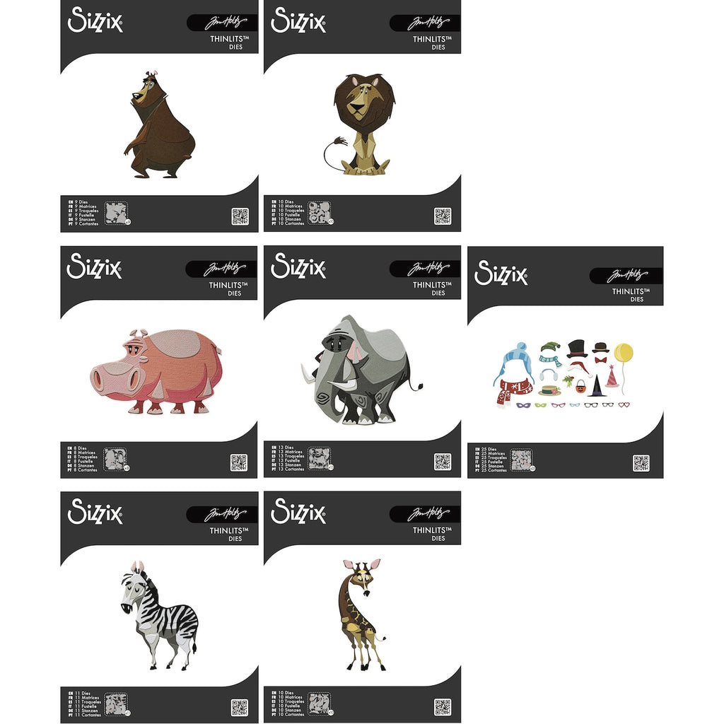 Tim Holtz Sizzix Mini Colorize Character and Accessories Thinlits Die Bundle