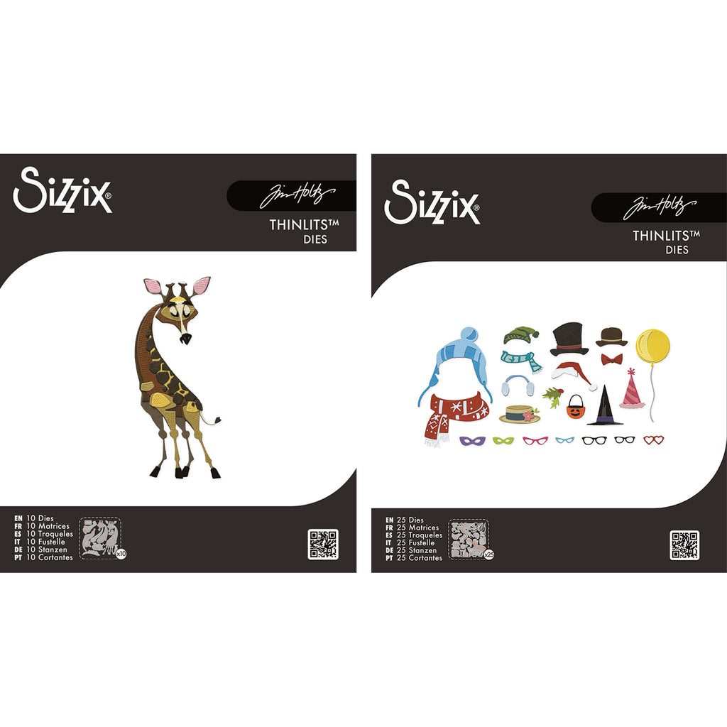 Tim Holtz Sizzix Mini Gertrude and Accessories Colorize Thinlits Die Bundle