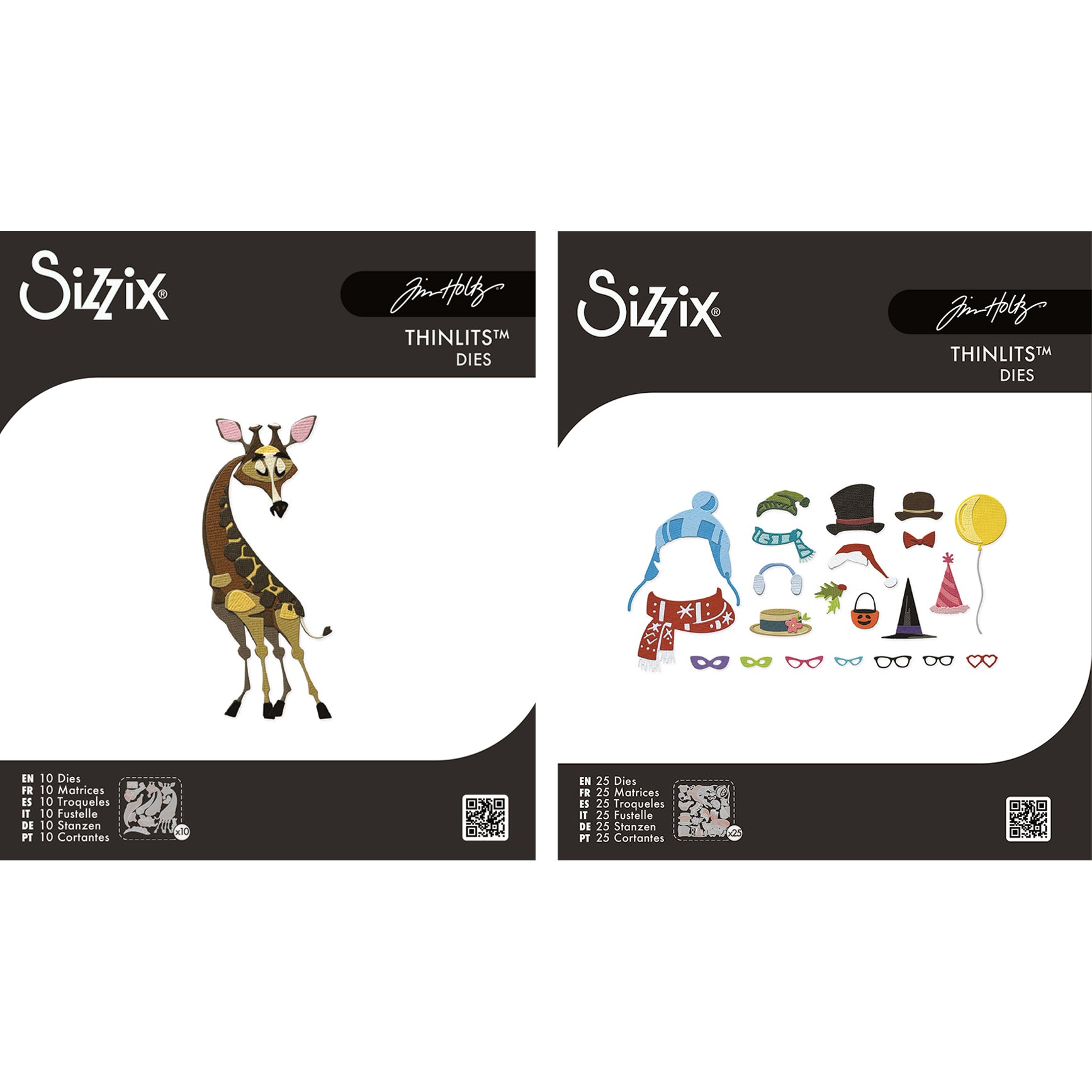 Tim Holtz Sizzix Mini Gertrude and Accessories Colorize Thinlits Die Bundle