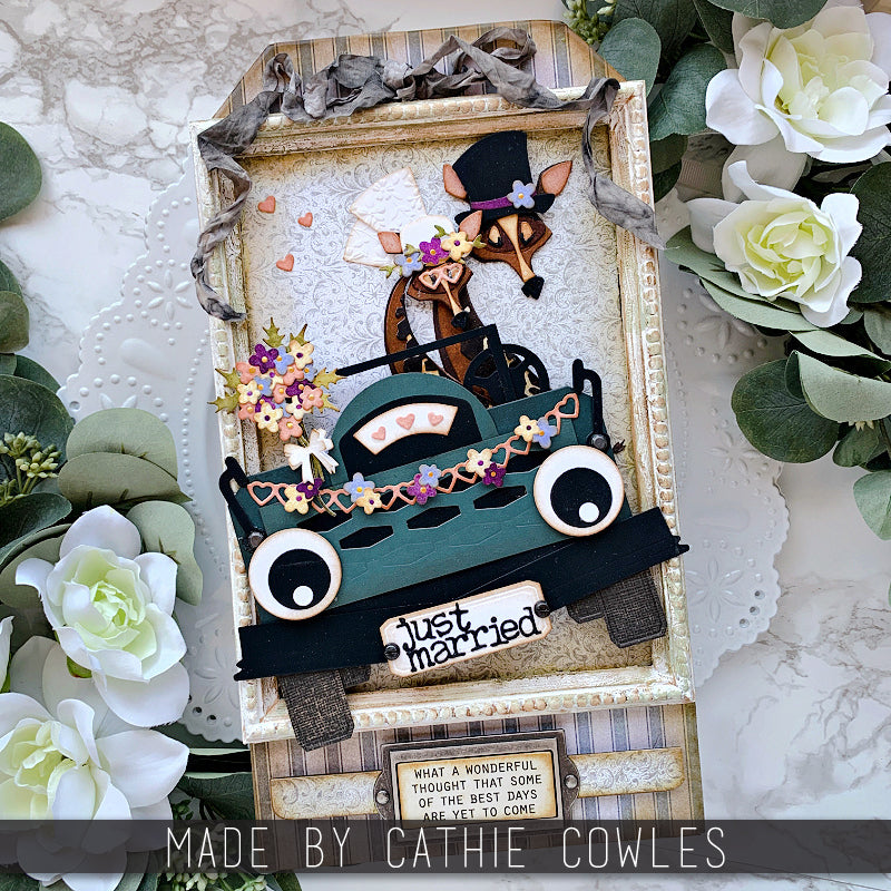 Tim Holtz Sizzix Mini Gertrude and Accessories Colorize Thinlits Die Bundle just married gertrude cathie cowles