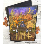 Tim Holtz Sizzix ROAD TRIP Colorize Thinlits Dies 666288 scarecrow in car corn stalks pumpkins fall card debbie emmons | color-code:ALT03