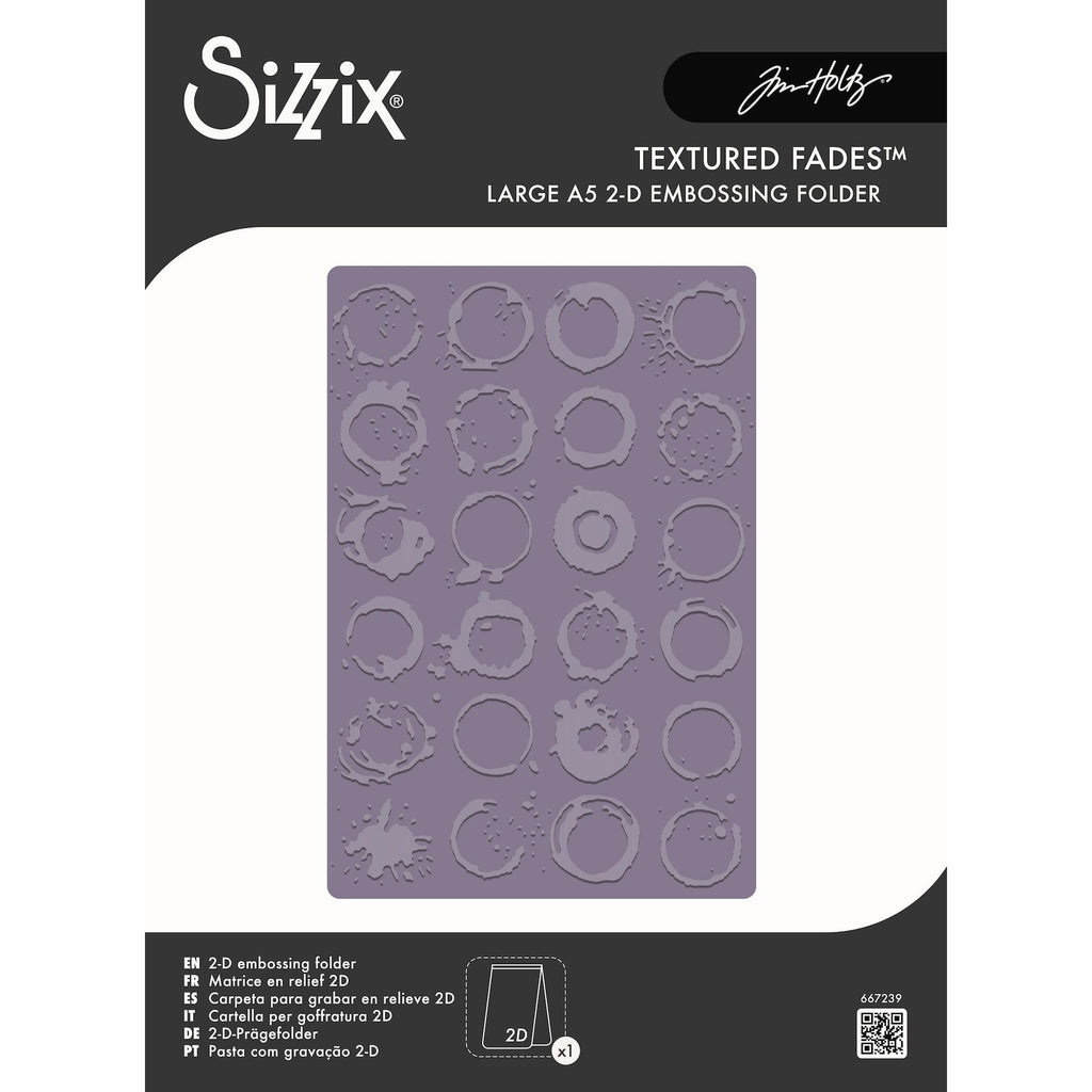 Tim Holtz Sizzix Ringer Large A5 Embossing Folder 667239