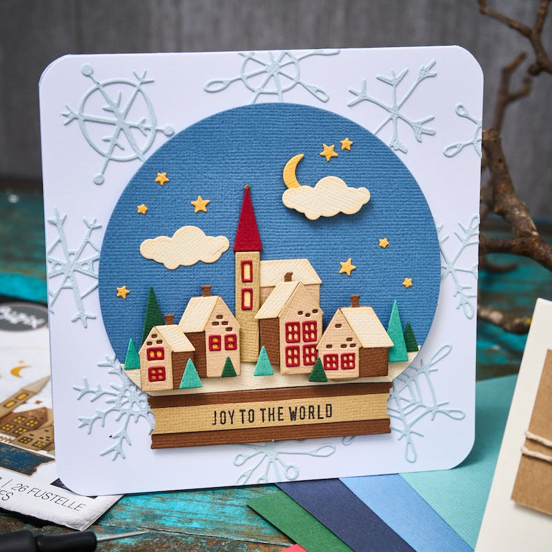 Tim Holtz Sizzix Scribbly Snowflakes Thinlits Dies 665582 joy