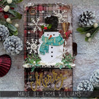 Tim Holtz Sizzix Scribbly Snowflakes Thinlits Dies 665582 snwoman