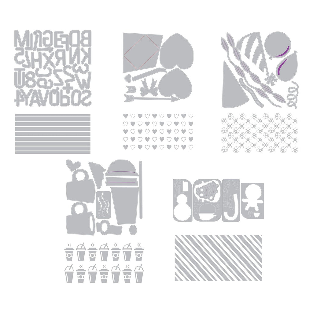 Tim Holtz Sizzix Sidekick Dies with Texture Fade Bundle line art