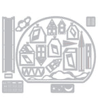 Tim Holtz Sizzix Snowglobe 2 Thinlits Die 662421 line art