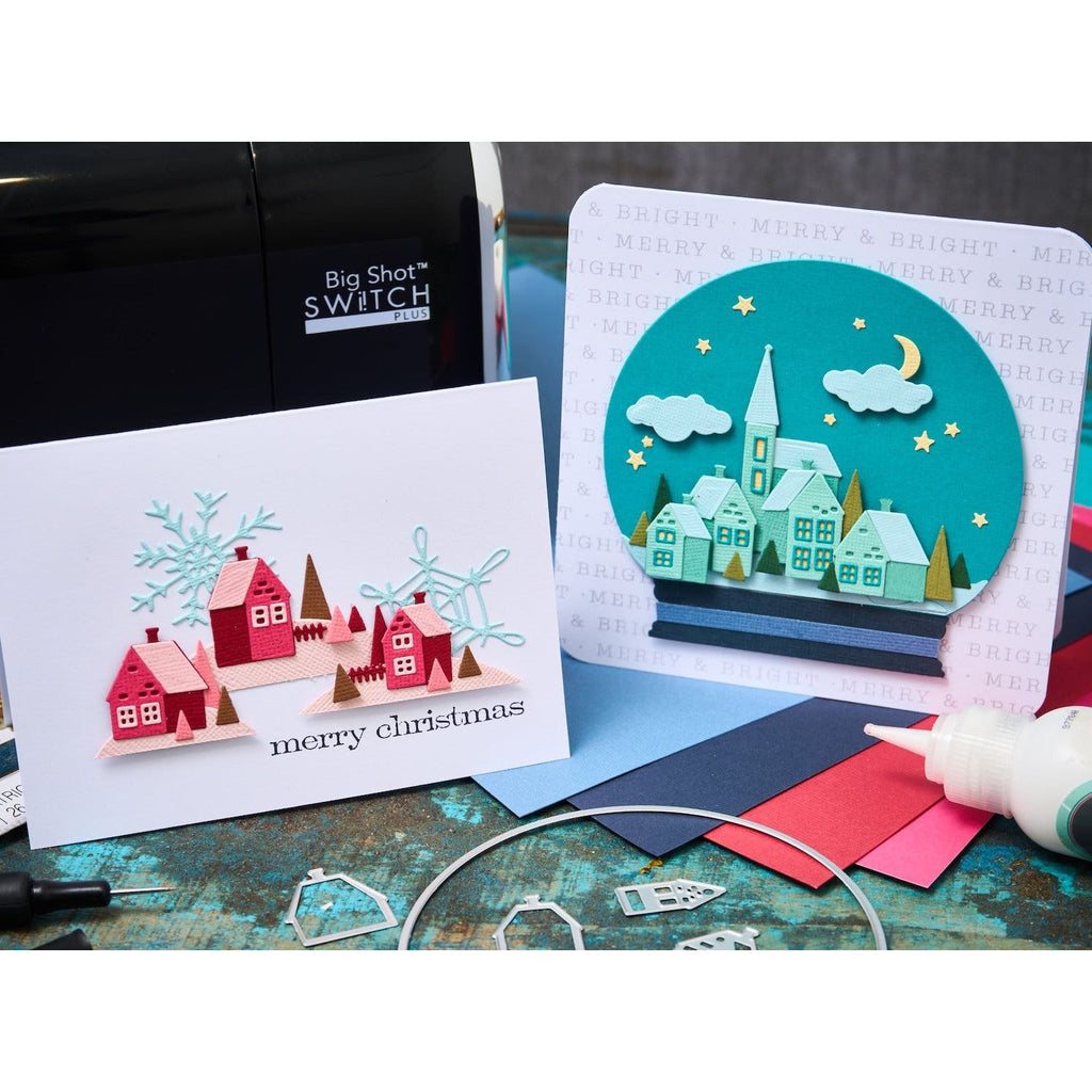 Tim Holtz Sizzix Snowglobe 2 Thinlits Die 662421 merry