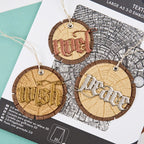 Tim Holtz Sizzix Tree Rings Large A5 Embossing Folder 667258 wood pattern noel wish peace tag circle cards