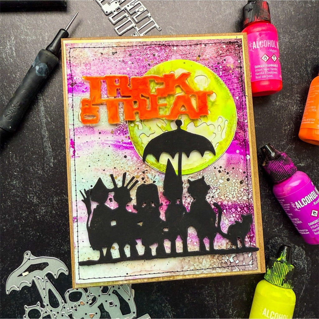 Tim Holtz Sizzix Trick-Or-Treat Thinlits Die 662384 purple