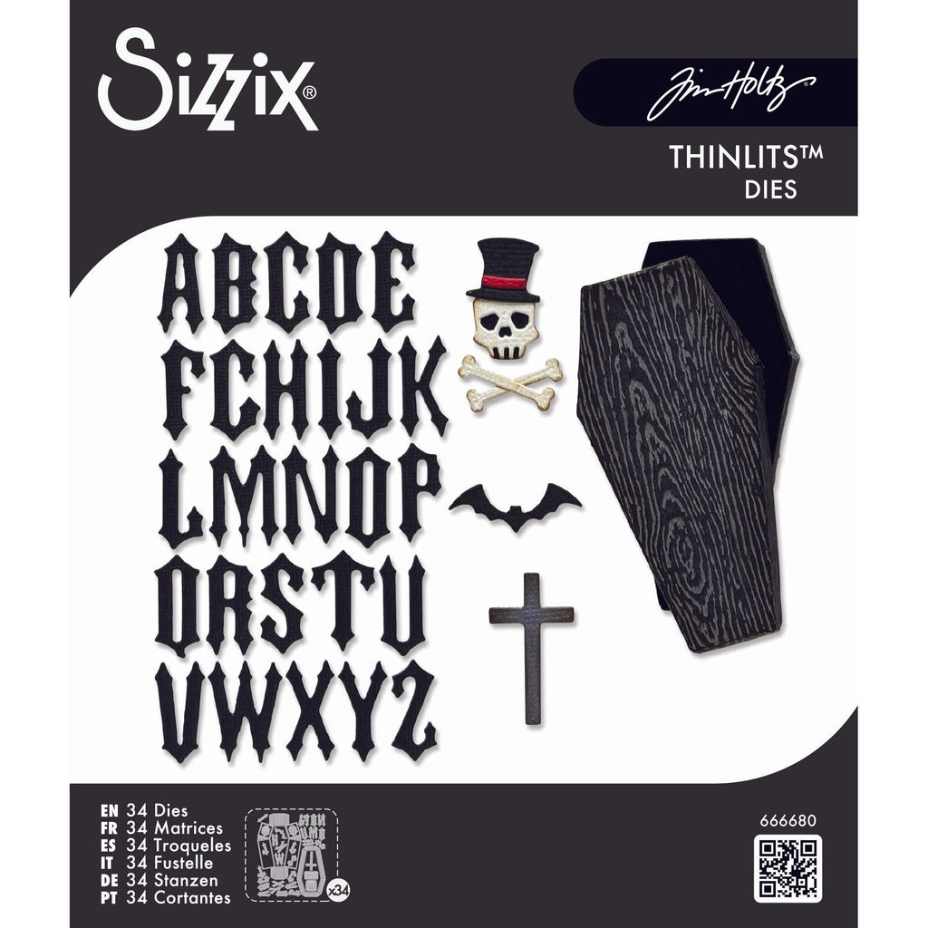 Tim Holtz Sizzix Vault Coffin Box Thinlits Dies 666680a