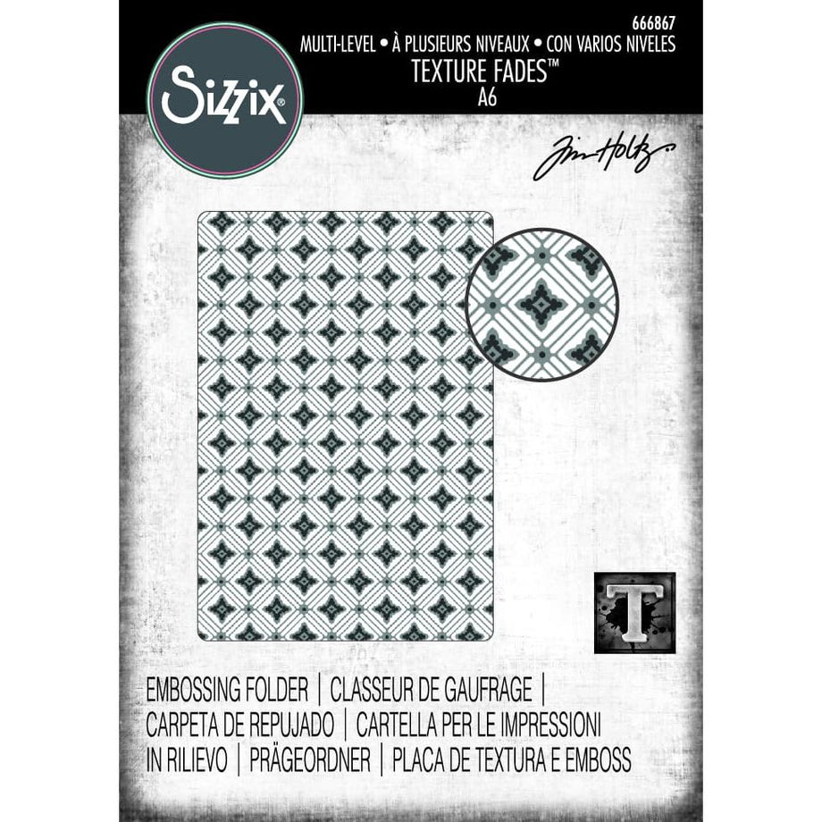Tim Holtz Sizzix Vault Diamonds ML Embossing Folder 666867 – Simon