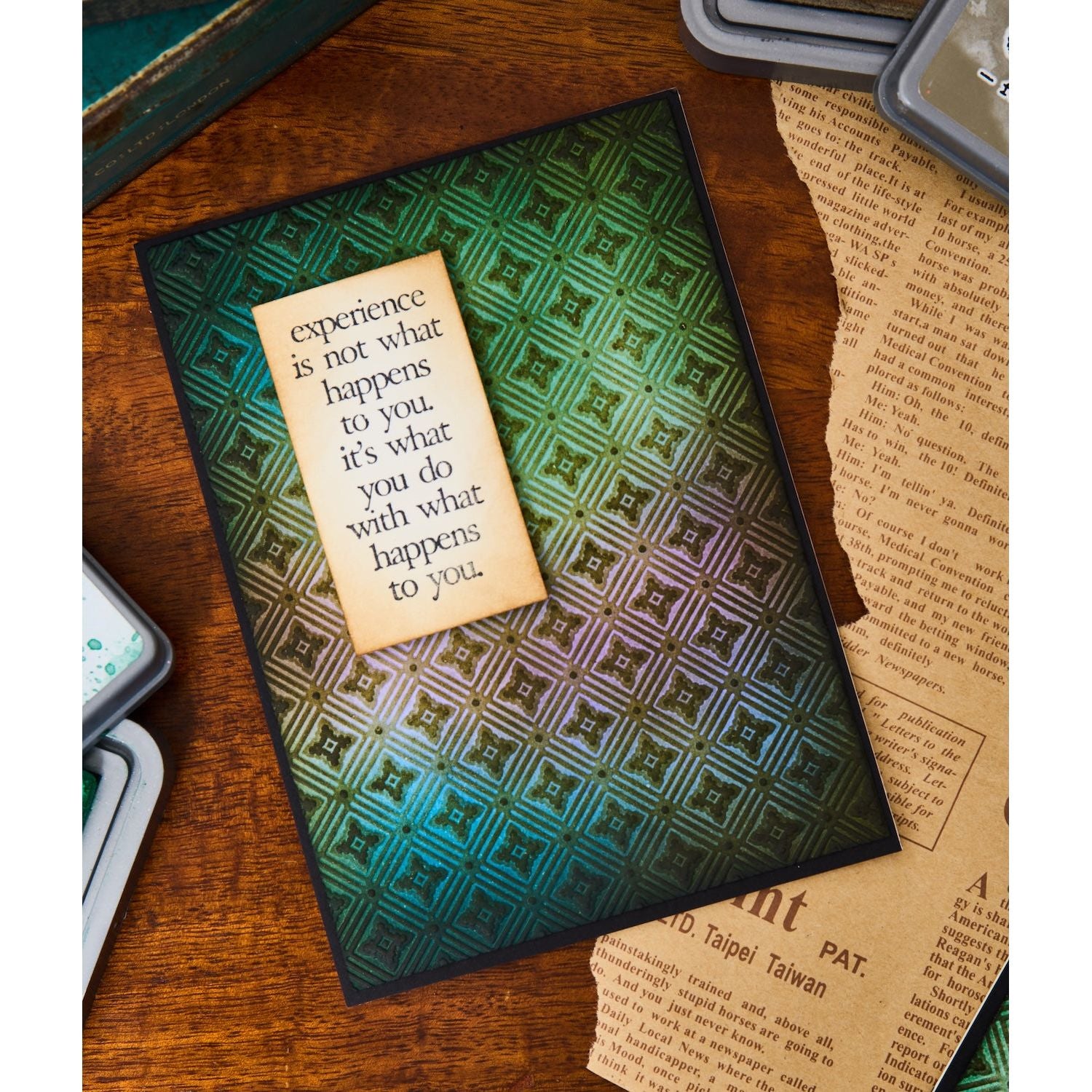 Tim Holtz Sizzix Vault Diamonds ML Embossing Folder 666867 experience