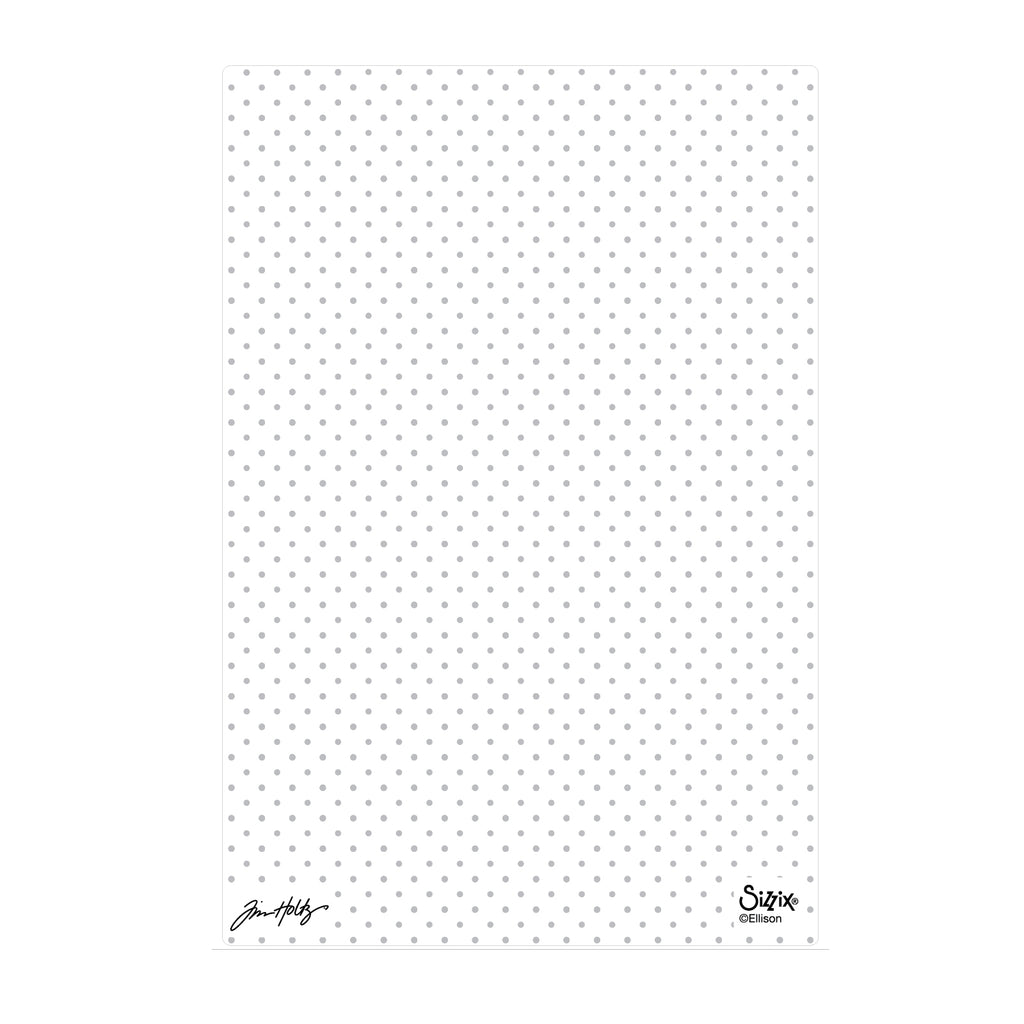 Tim Holtz Sizzix Vault Dots Large A5 Embossing Folder 667253 imprint