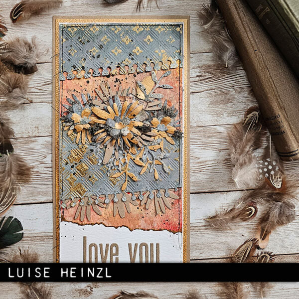 Tim Holtz Sizzix Vault Edges Thinlits Dies 666873 love you