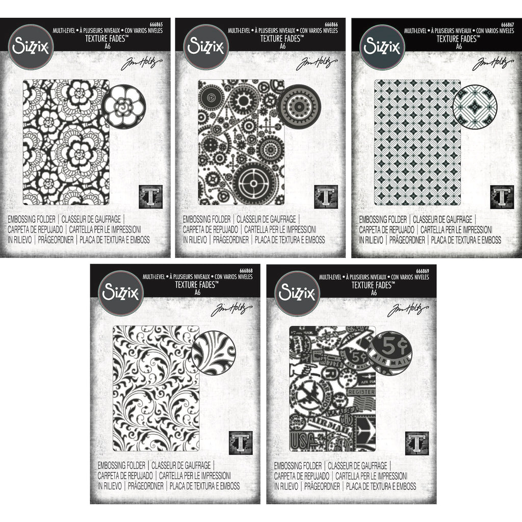 Tim Holtz Sizzix Vault Embossing Folders March 2025 I Want It All Bundle