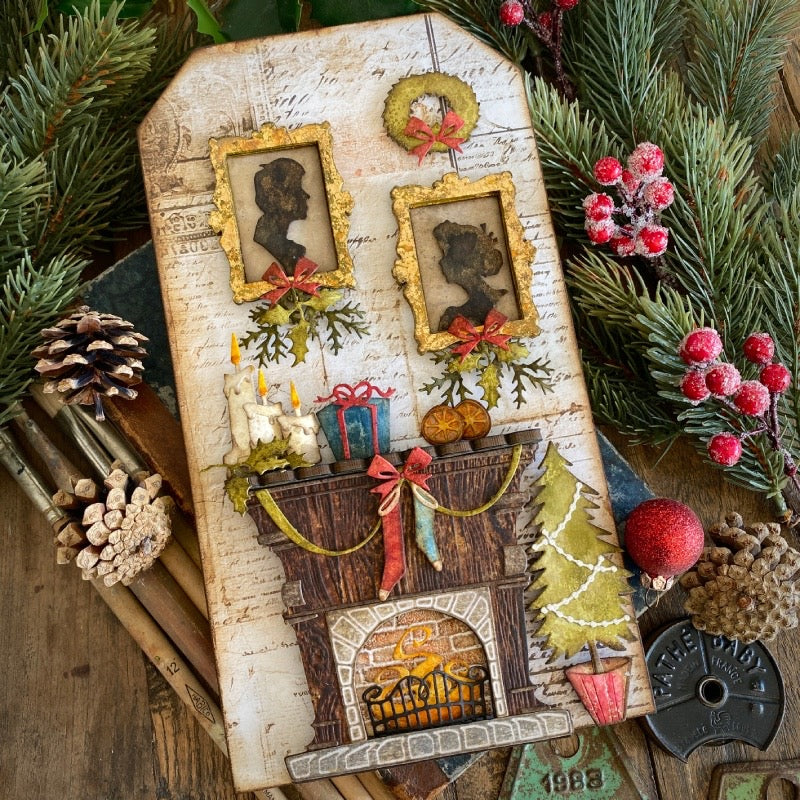 *Tim Holtz Sizzix Vault Festive Wreath Thinlits Dies 666715 fireside | color-code:ALT01