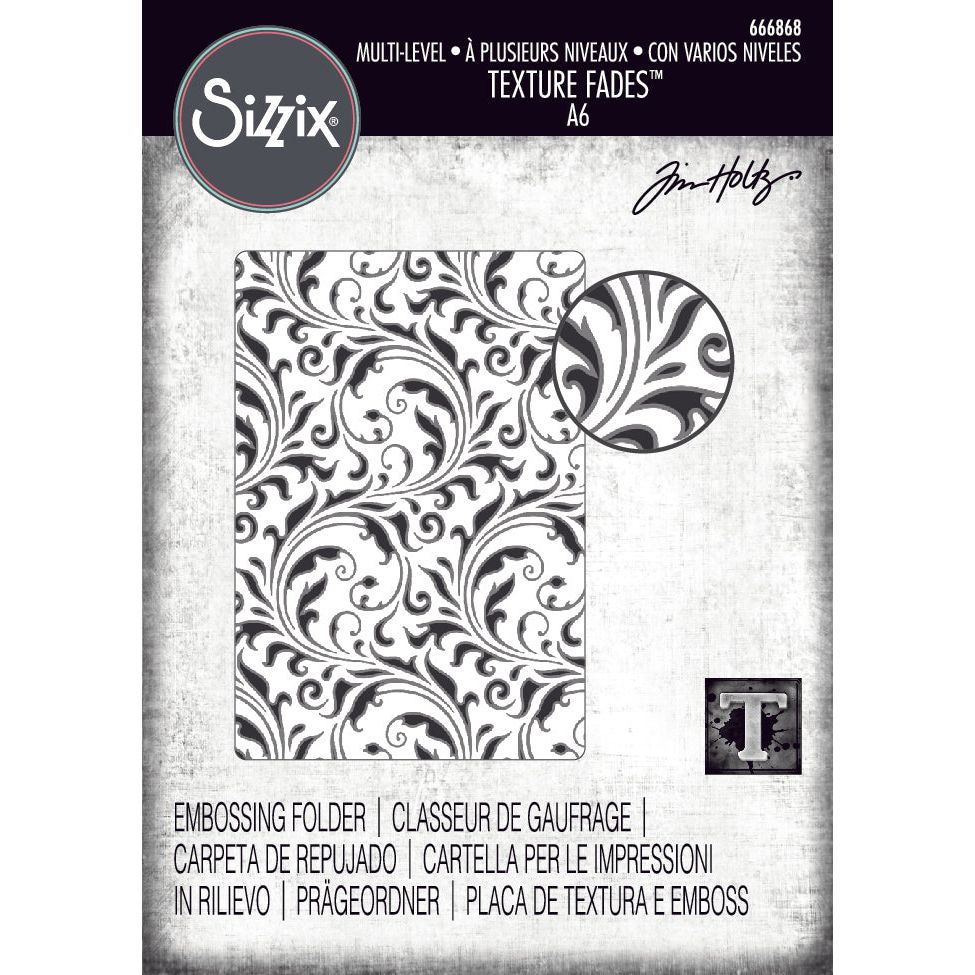 Tim Holtz Sizzix Vault Flourish ML Embossing Folder 666868