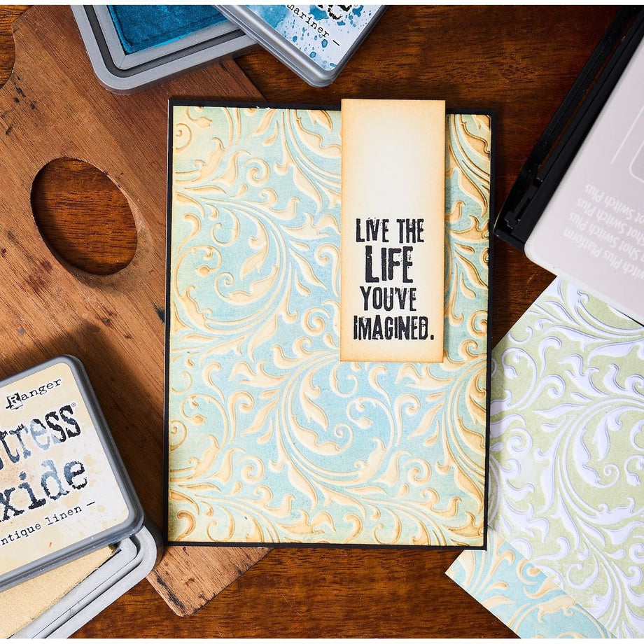 Tim Holtz Sizzix Vault Flourish ML Embossing Folder 666868 – Simon