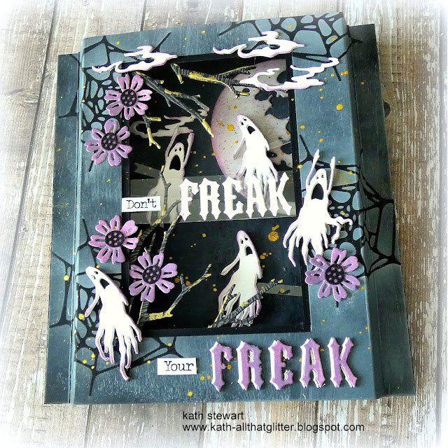 Tim Holtz Sizzix Vault Foliage Wreath Thinlits Dies 666682 shadow box | color-code:ALT02